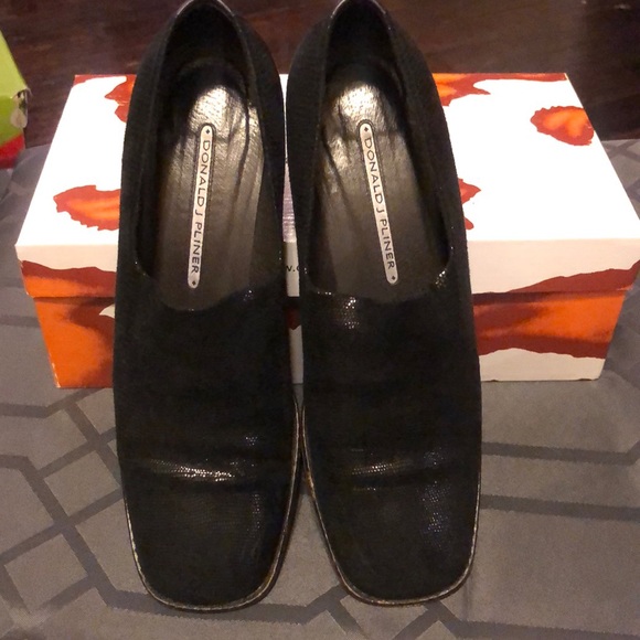 DJP Black lizard slip ons - Picture 2 of 4